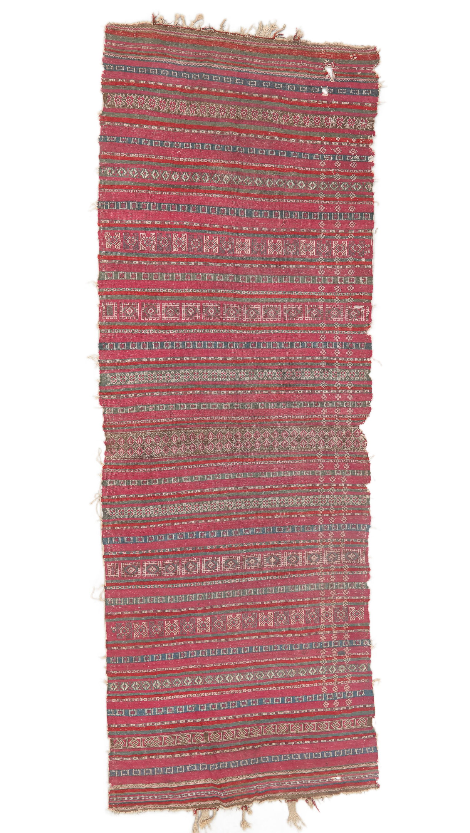 Baluch Kilim, Southeast Persia, Ca. 1875, 4'4'' x 12'0'' (1 of 3)