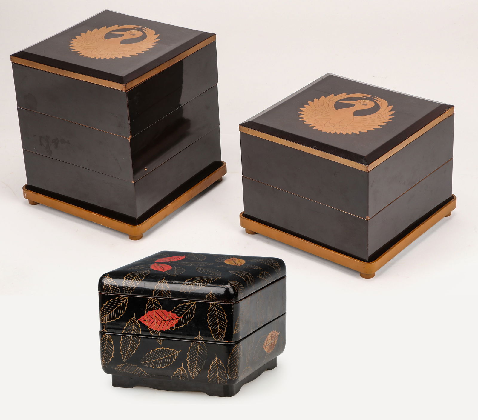 Group of Japanese Lacquer Food Boxes (1 of 15)
