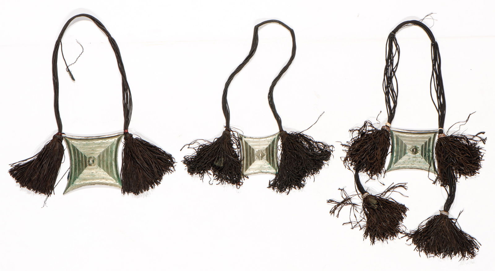 Group of African Tuareg Silver Alloy Amulets, Morocco, Early 20th C. (1 of 5)