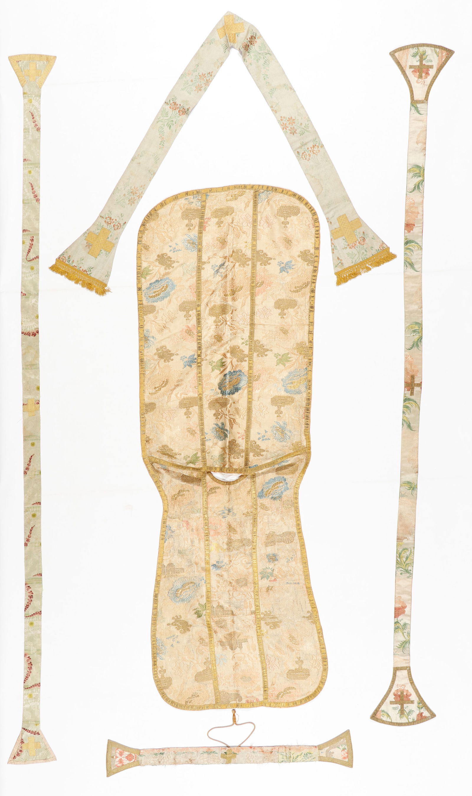 19th C. Continental Silk Ecclesiastic Robe with Belts (1 of 4)