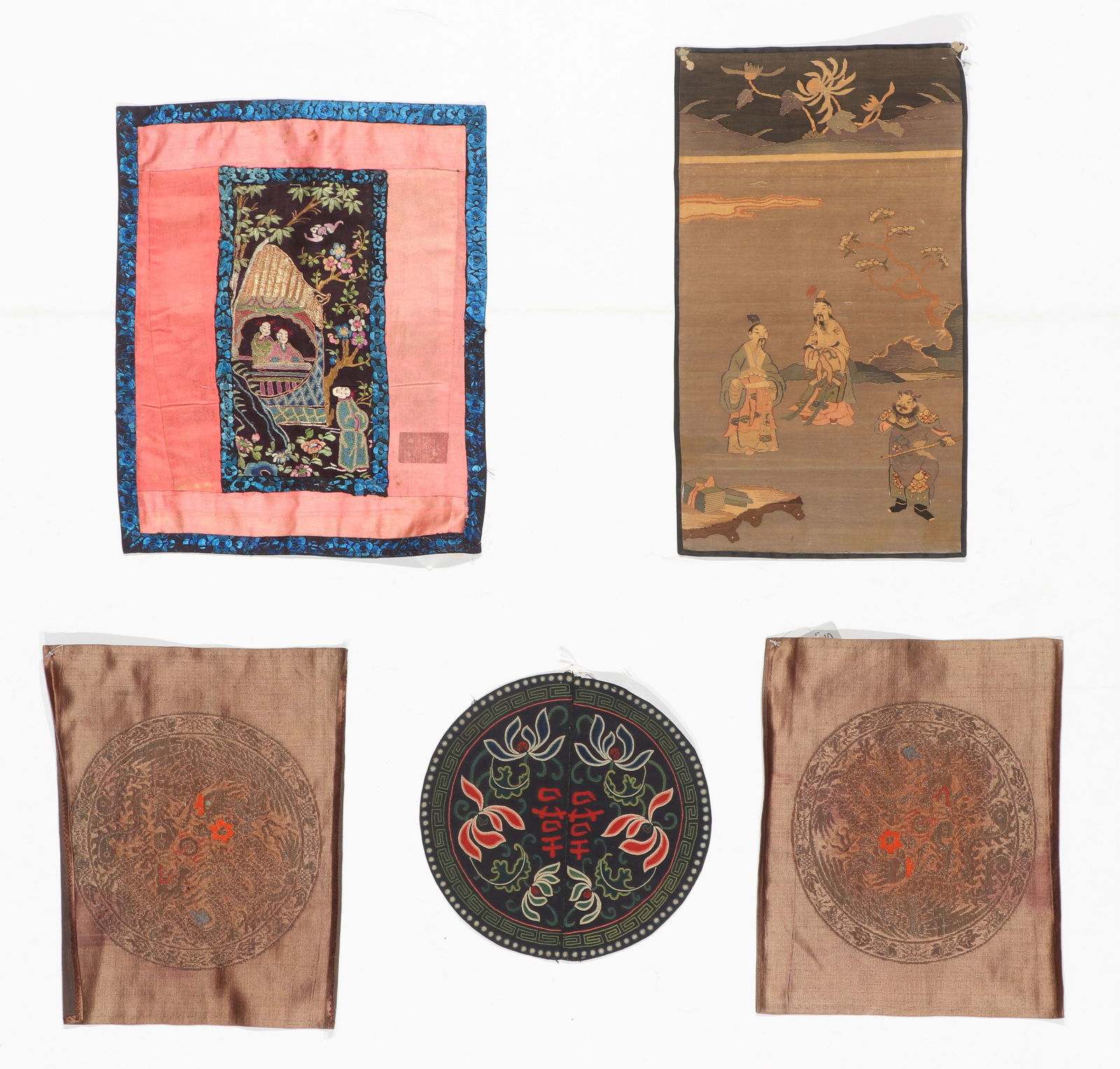 Collector's Lot of 5 Antique Chinese Textiles (1 of 2)