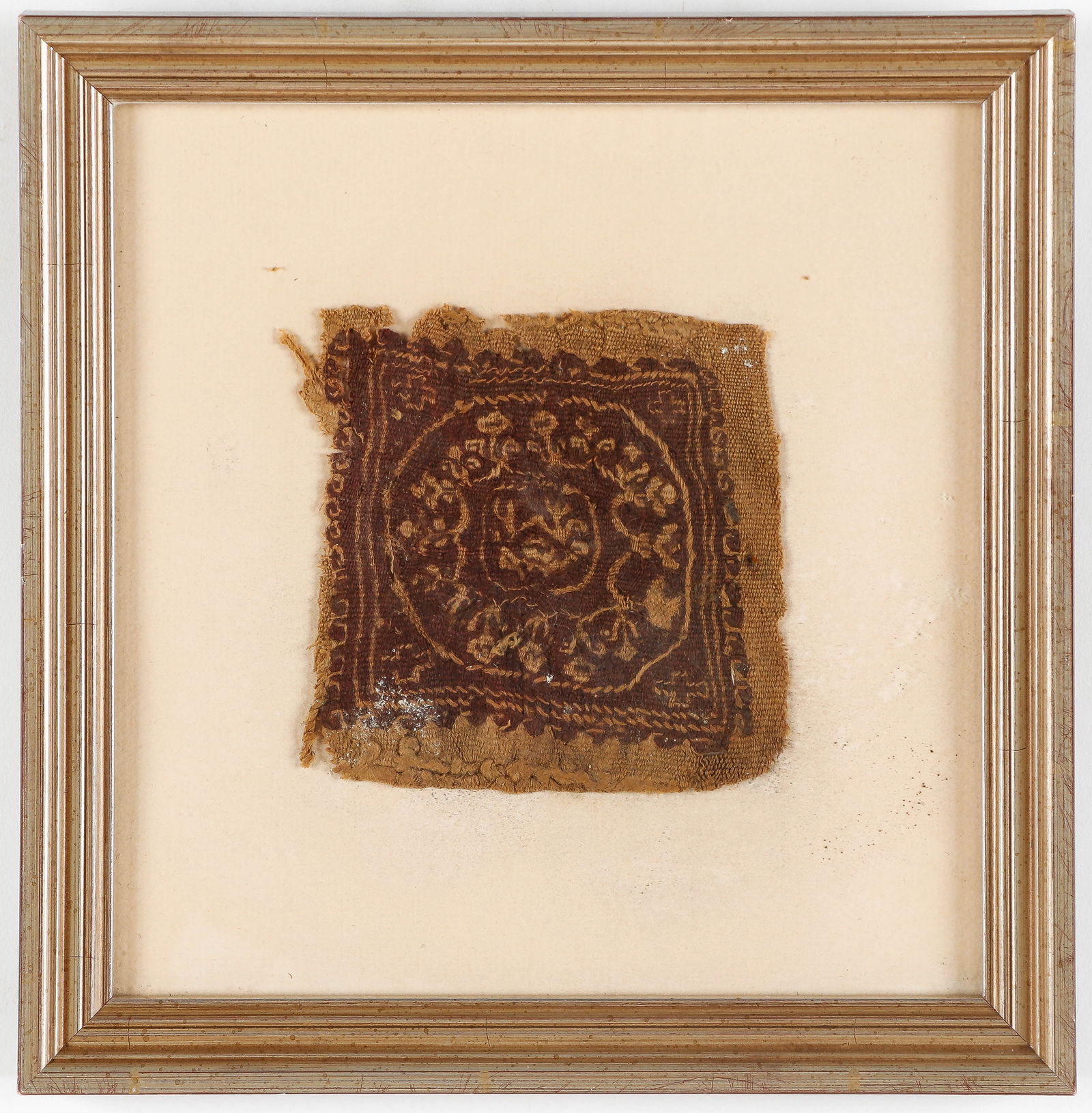 Framed Coptic Textile Fragment (1 of 2)