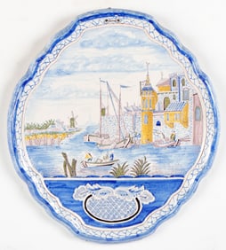 A Makkum Tichelaar Delftware Polychrome Plaque, 19th C.