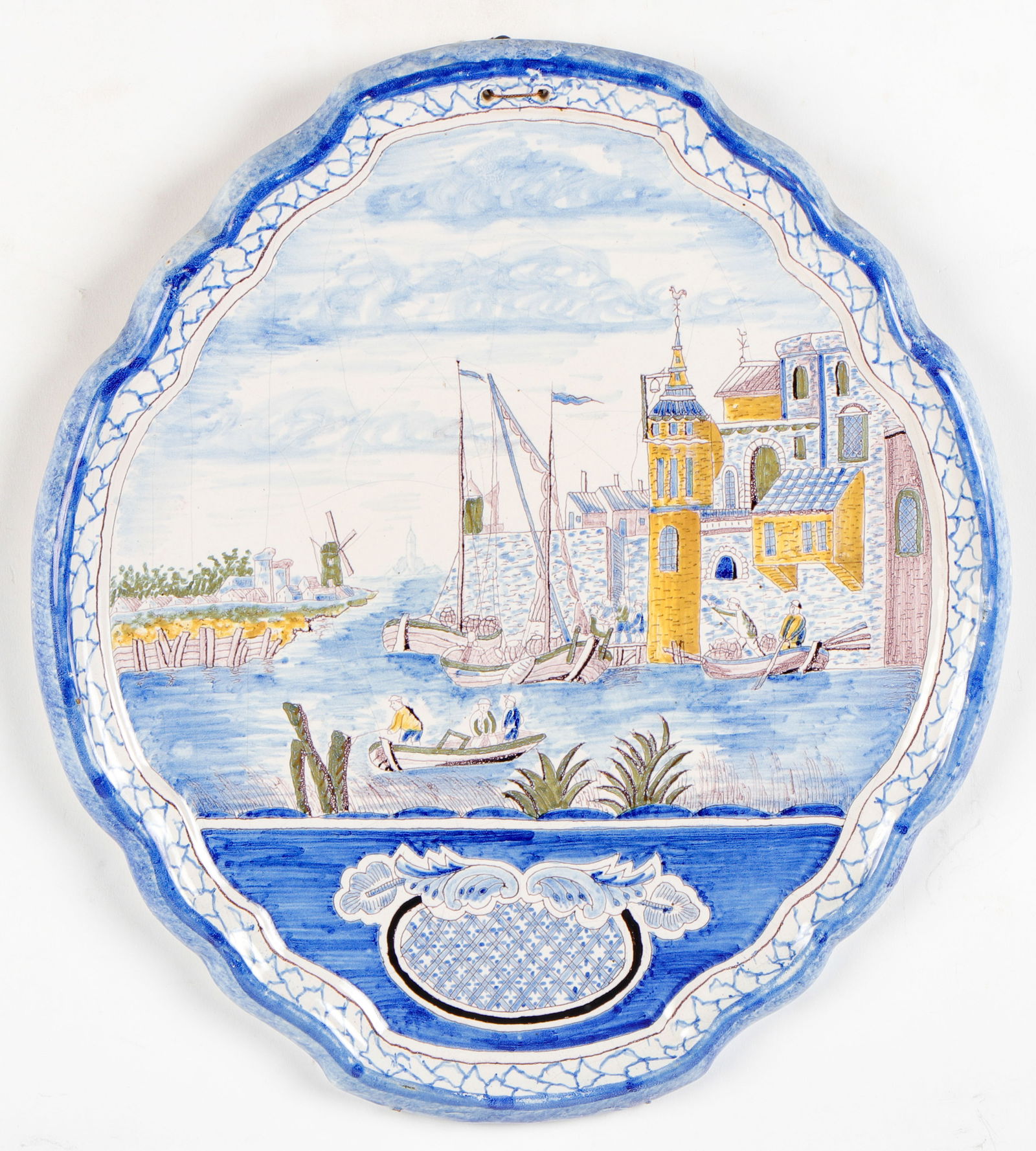 A Makkum Tichelaar Delftware Polychrome Plaque, 19th C. (1 of 3)