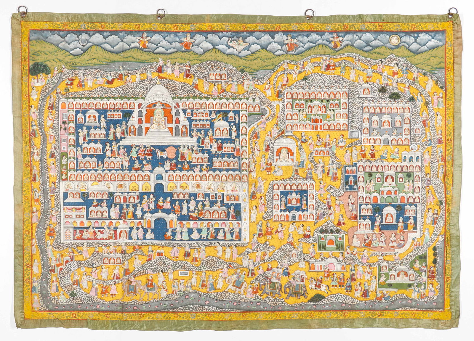 Antique Jain Pilgrimage Painting (Tirtha Pata), India (1 of 6)