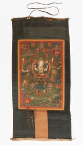 Antique Tibetan Thangka of Avalokiteshvara