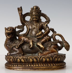 Tibetan Bronze Figure of Jambhala, 19th C.