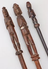 3 Embera (Choco) Culture Shaman's Sticks