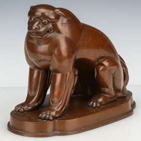 Suga Shoen (1863-1935) Bronze Model of a Chinese Lion (Shish), Taisho era (1912-1926)