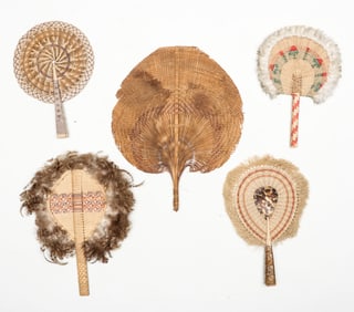 Group of Antique Micronesian Fans, Early 20th C.