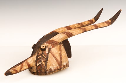 African Mossi Sulomse, Ougagadougou Style Wan-Nyaka Mask, Burkina Faso, Mid 20th C.