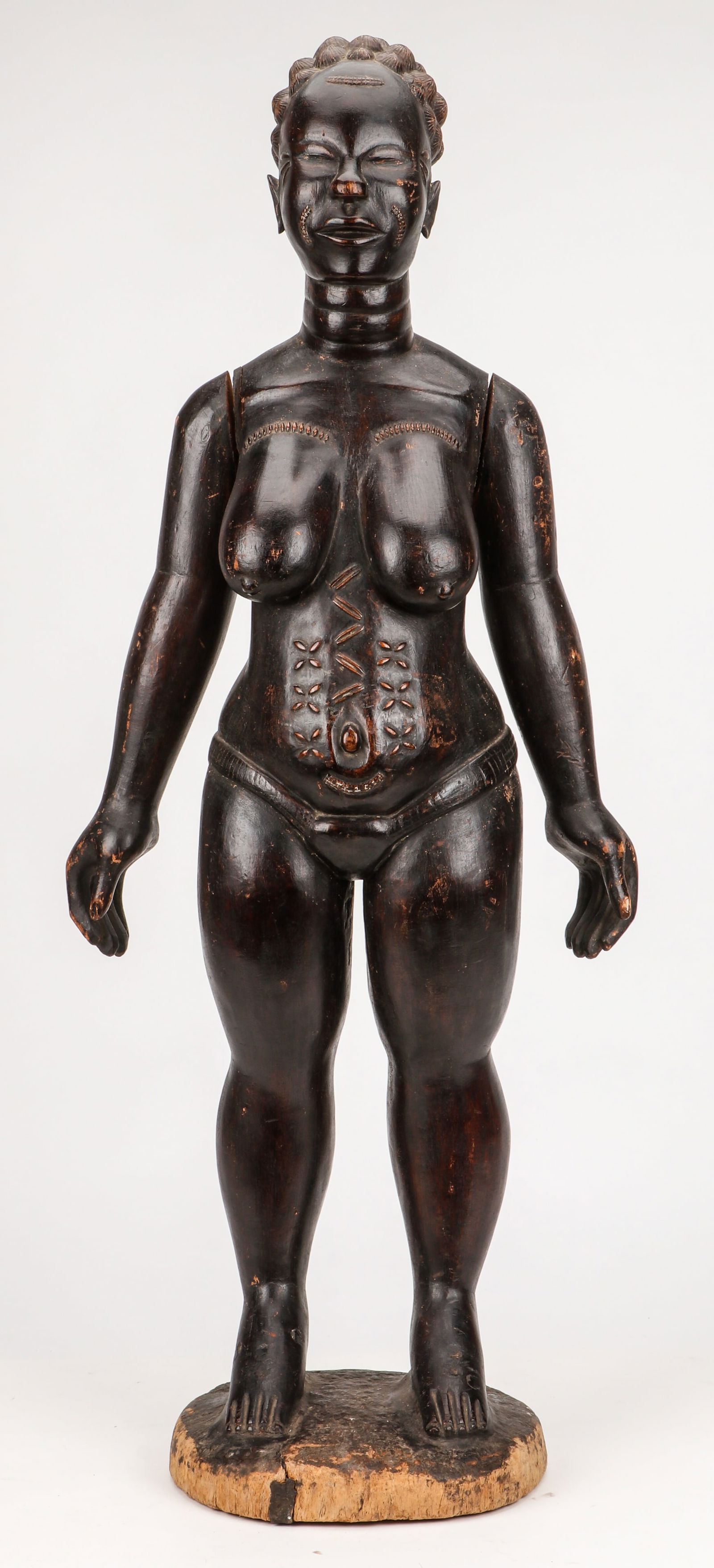 West African Transitional Carved Figure, Mid 20th C. (1 of 7)