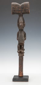 African Yoruba Shango Dance Wand, Nigeria, Early-Mid 20th C.