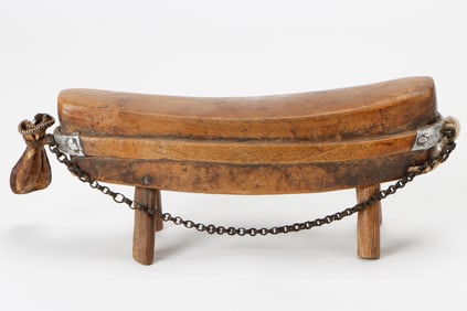 A Rare and Desirable African Dinka Headrest/Sparring Shield, Mid 20th C.