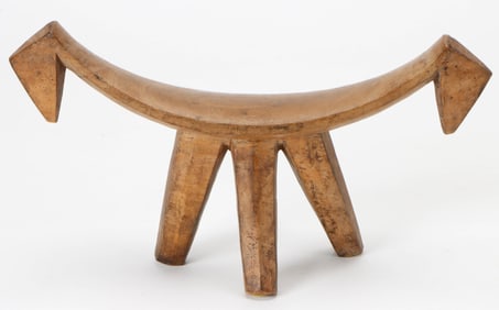 African Dinka Headrest/Stool, South Sudan, Mid 20th C.