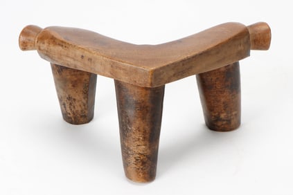 African Dinka Headrest/Stool, South Sudan, Mid 20th C.
