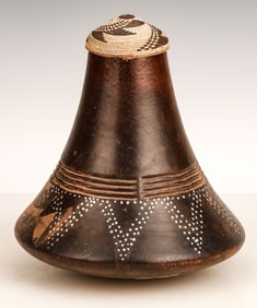 African Bahima or Batooro Milk Container, Uganda, Mid 20th C.