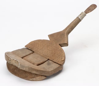 African Folding Coconut Grating Stool, Swahili Coast Tanzania, Mid 20th C.