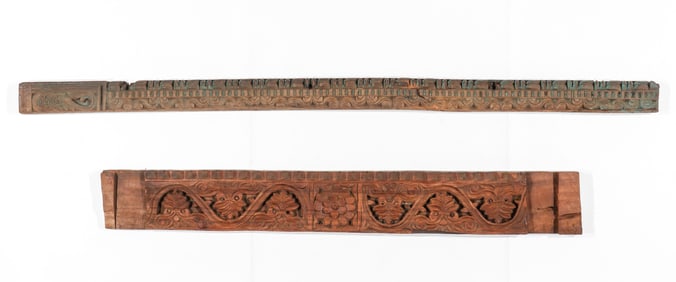 2 Antique East African Exterior Decorative Architectural Elements, Zanzibar