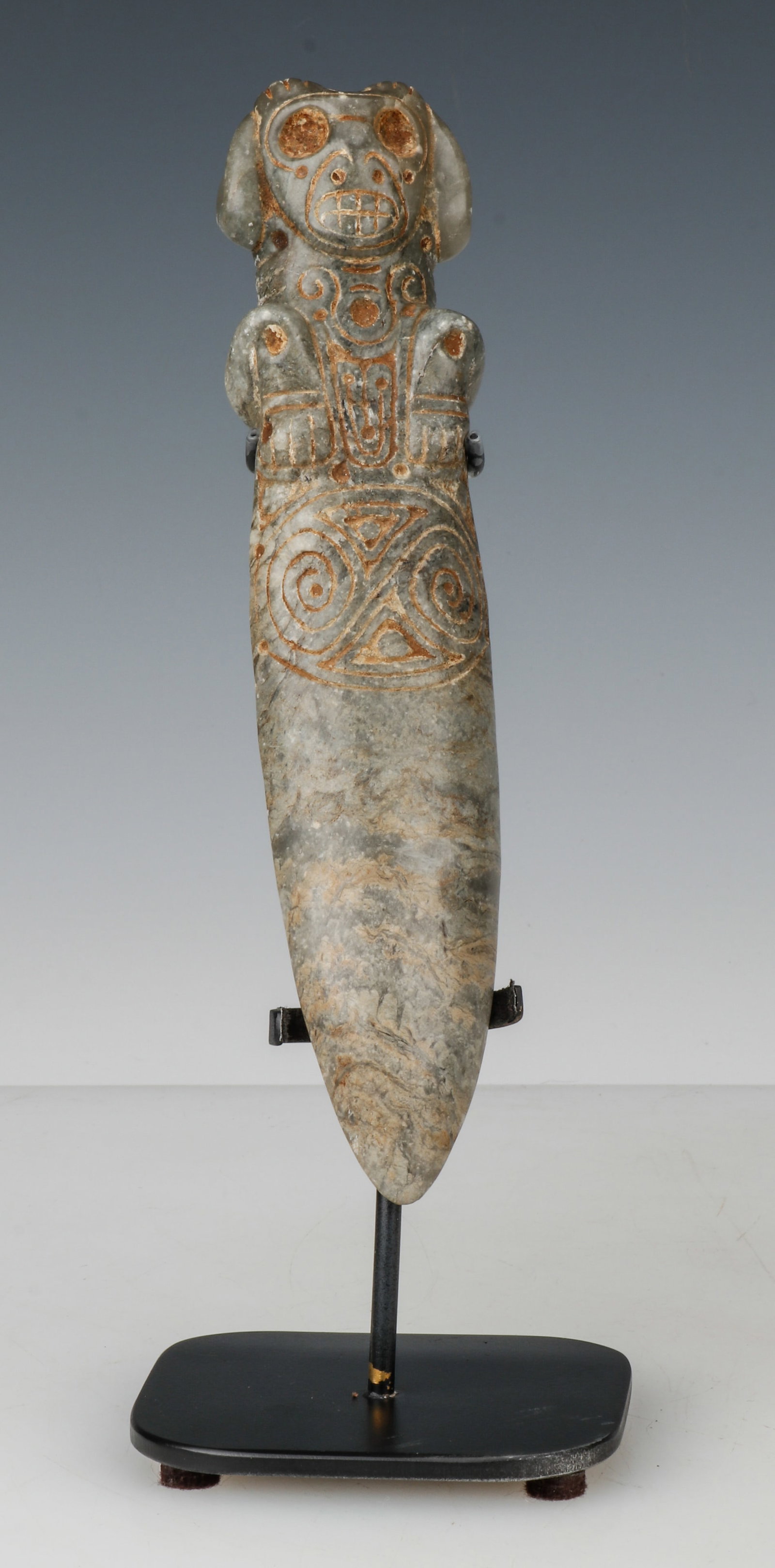 Taino Knife-Form Squatting Human-Like Figure (1 of 4)