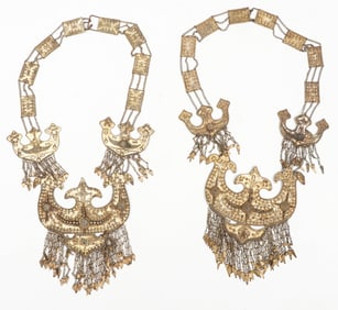 2 Karo Batak Ceremonial Necklace, Sumatra, Indonesia, Early 20th C.