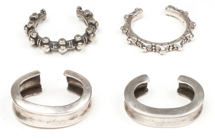 4 Timor Silver Bracelets, Indonesia, Early 20th C.