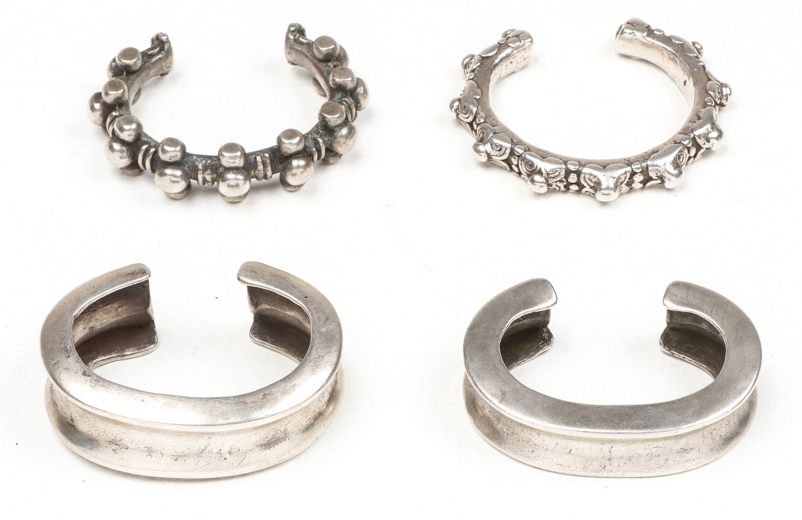 4 Timor Silver Bracelets, Indonesia, Early 20th C. (1 of 4)