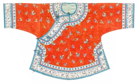 Chinese Silk Red Robe, Qing Dynasty