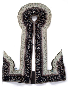 Chinese Embroidered Silk Robe Border, 19th C.