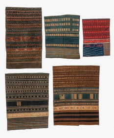 5 Li Ha Tube Skirts, Early-Mid 20th C.