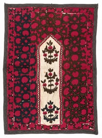 Uzbek Prayer Arch Suzani, Early 20th C.