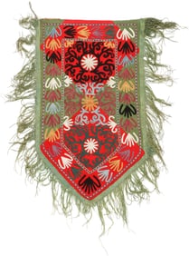 Lakai Shield (Green and Red), Uzbekistan, 19th C.