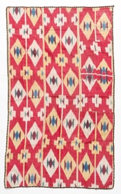 Central Asian Bokhara Ikat, Uzbekistan, 19th C.