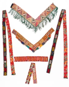 Collectors Lot of 6 Central Asian Textiles/Trappings