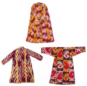 3 Ikat Robes, Early 20th C.
