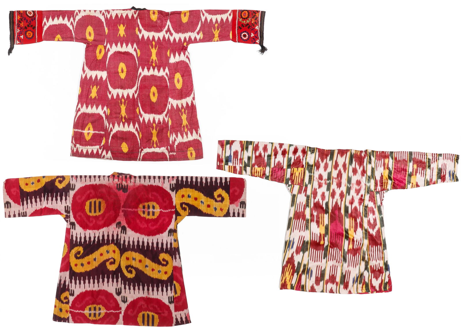 3 Ikat Robes, Early 20th C. (1 of 9)