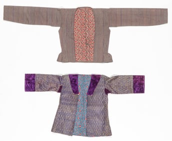 2 Antique Persian Brocade Jackets, 19th C.
