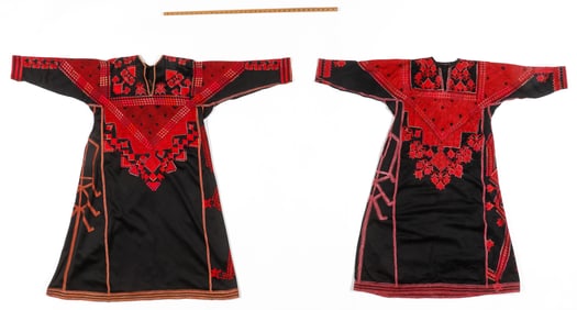 2 Traditional Syrian Woman's Dress, Saraqib Region, Early-Mid 20th C.