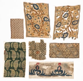 Study Group of 7 Early Textile Fragments