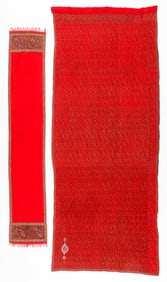 2 19th C. Persian Embroidered Wool Shawls