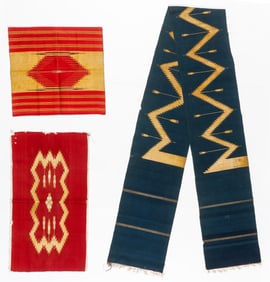 3 Syrian Tapestry Woven Textile Panels, 19th C.