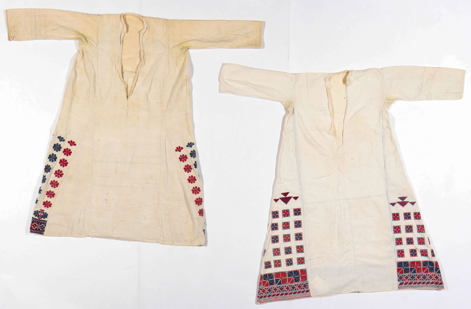 2 Greek Cotton Embroidered Robes, Ca. 1900 (1 of 4)