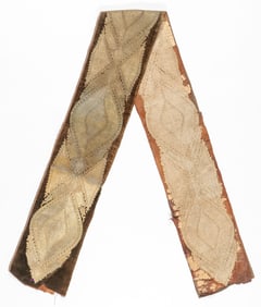 Long Ottoman Metal Thread Embroidery on Leather and Velvet, Turkey, 19th C.