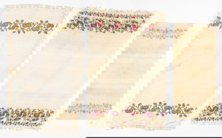 3 Turkish Towels, 19th C.