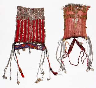 Two Bedouin Woman's Veils, Northern Sinai, Egypt