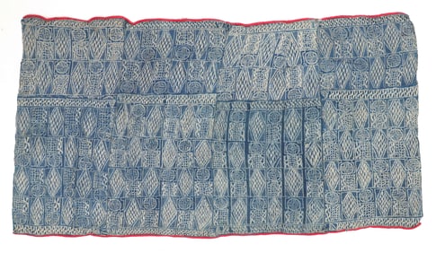 Large Chief's Bamileke Ndop Indigo Cloth, Cameroon, Early 20th C.