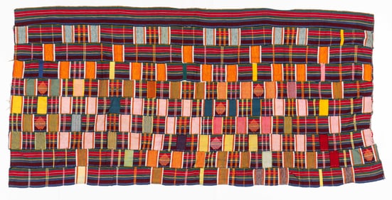 African Ewe Kente Cloth, Ghana, Mid 20th C.