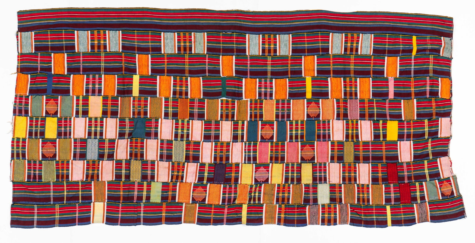 African Ewe Kente Cloth, Ghana, Mid 20th C. (1 of 4)