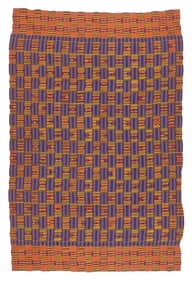 African Ashanti Cloth, Ghana, Mid 20th C.