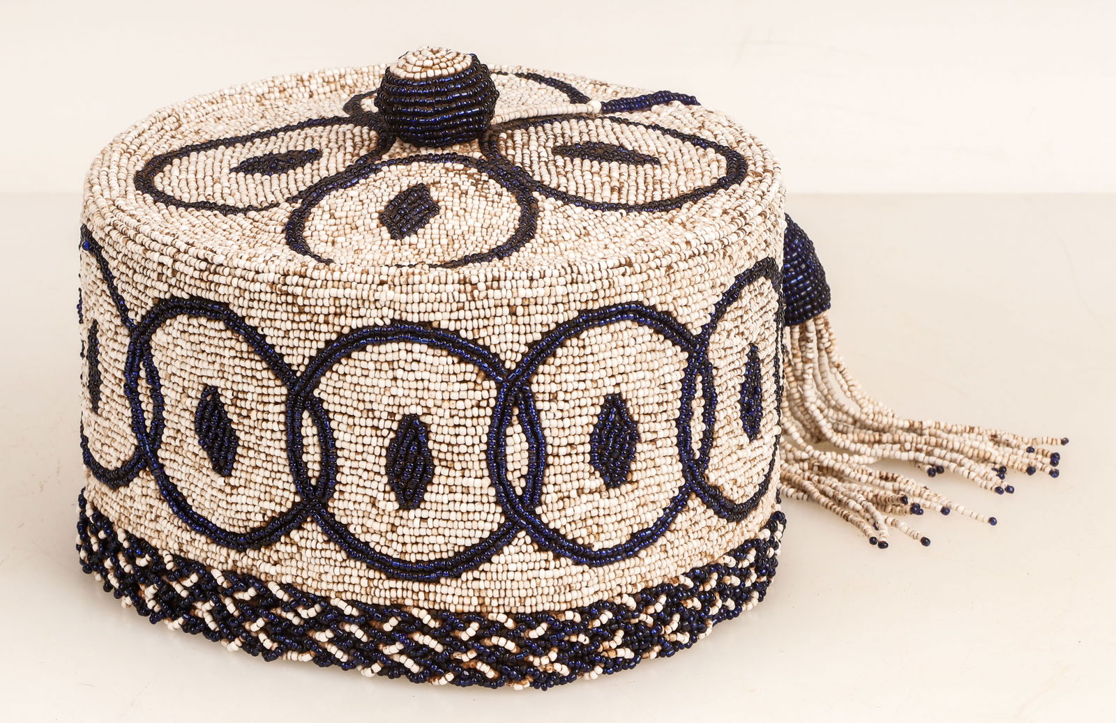 African Yoruba Beaded Hat, Nigeria, Early 20th C. (1 of 5)